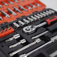 53 Pieces Socket Wrench Tool Kit Automotive Socket Set with Ratchets Mechanical Mechanics Tool Set for Home Mechanics, Garage, Roadside