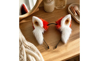 Faux Hair Headband with Ears Fuzzy Animal Ear Headband Flexible Hair Accessory for Cosplayers