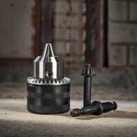 Drill Chuck with Hex Shank Knurled Drill Chuck Adapter Tool Metal Heavy Duty for Diyers, Home Improvement, Workshops