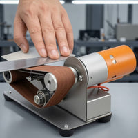 Compact Belt Sander with Polishing Wheel Versatile Benchtop Belt Grinder Stable Grinder Long-Lasting for Woodworking