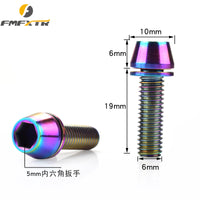 Titanium Alloy Stem Bolts M5 M6x20 for Bicycle Stem Disc Brake Caliper Fixing TC4 Rustproof
