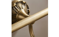 Double Towel Bar Antique Bronze Towel Rack with Decorative Base Strong for Washroom