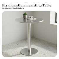 Aluminum Cafe Illuminated Table Luxury Restaurant Table Minimalist Design Commercial Furniture for Business Owners, Interior Designers, Bar, Diner