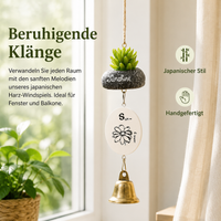 Japanese Resin Wind Chime, Handmade Animal Window Decoration for Hanging, Garden Decor for Relaxation, Perfect for Car & Garden