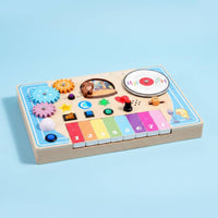Wooden Piano Busy Board Motor Skills Kids Busy Board Toy Rounded Edges Educational Wall Toy for Home