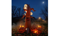 Illuminated Inflatable Dead Tree with Ghosts Tall Dead Tree with Ghosts and Pumpkins Giant Lawn Decoration Scary for Homeowners