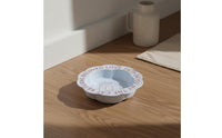 Flower Edge Cat Dish Anti-Tip Design Raised Ceramic Cat Bowl Easy to Clean High Foot Pet Bowl