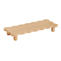 Shaped Monitor Stand Wooden Desk Riser Ergonomic Furniture for Students
