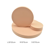 3 Pieces Cylindrical Display Risers Matte Round Photography Blocks Cosmetic Display Pedestals Minimalist Acrylic Cylinder