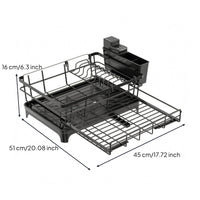 Adjustable Dish Drying Rack Multifunctional Countertop Dish Storage Area Saving