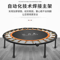 Foldable Indoor Fitness Trampoline for Kids and Adults with Handrail