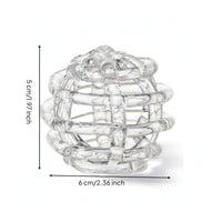 Glass Flower Stem Holder Clear Bud Vase with Twisted Glass Loops Bud Vase Artistic Decorative for Florists, Table Centerpiece