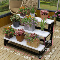 Modern Multi-Tier Trapezoid Plant Stand for Indoor Balcony and Flower Shop Display