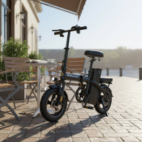 High-Speed Brushless Engine Folding Electric Bike Shock Absorption System Lightweight Portable Electric Bicycle Disc Brakes Personal Transport Aviation-Grade Aluminum Frame for Designated Drivers, Commuters, Students, Last Mile Commuting, University