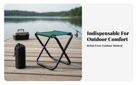 Foldable Mini Stool space-saving 4-Legged Folding Stool Lightweight Portable Seat durable Duty for Anglers, journeyers, Fishing, journey, Hiking, Queueing