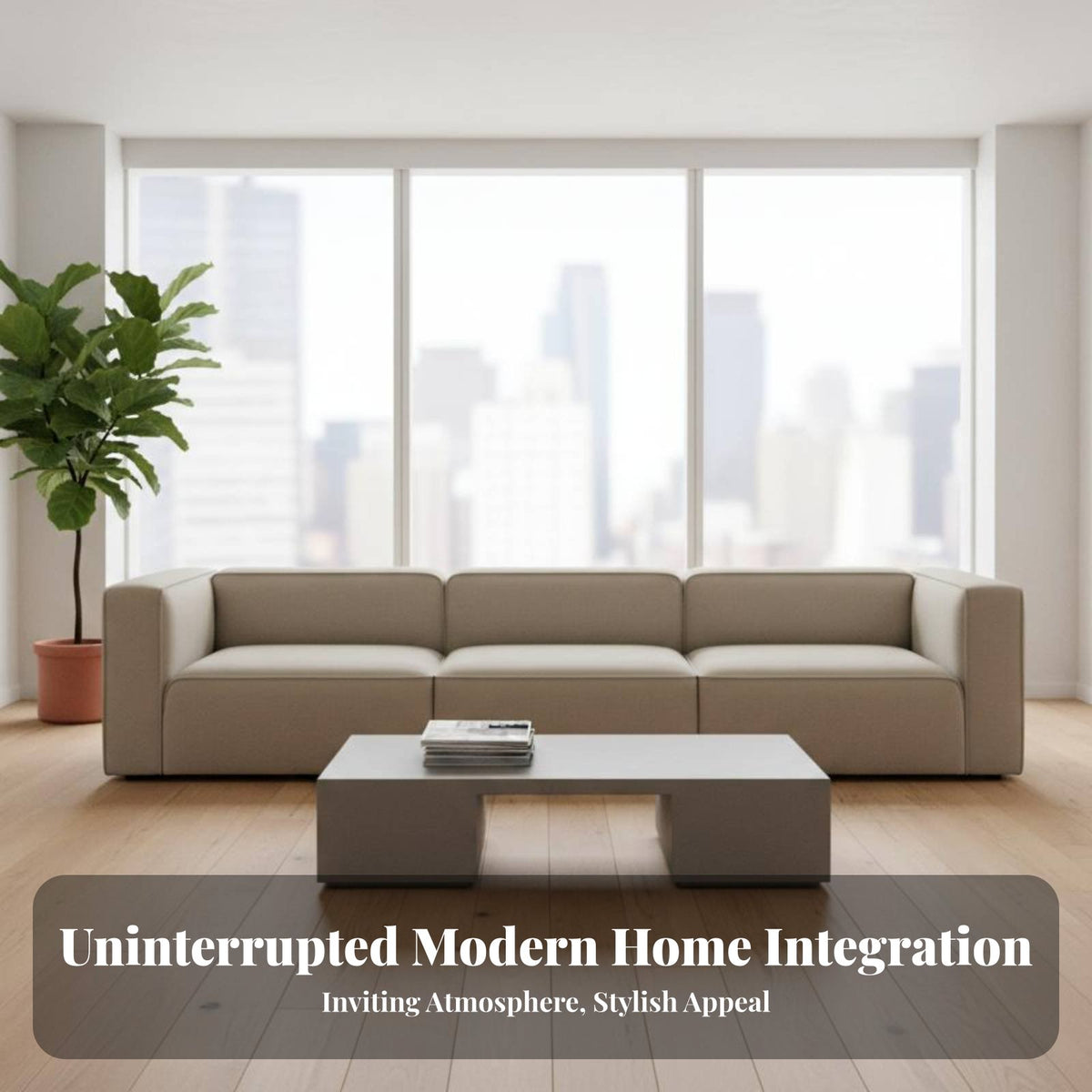 Armless Block Sectional Minimalist aesthetic Multi-Functional Configurable Sofa Small Space accommodating configurable Couch for Families, Homeowners, Lounge Area