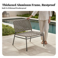 4 Pieces Waterresistant 4-Piece Woven Sofa Set sun-resistant outsidedoor Furniture Weather-Resistant Patio Seating Group Includes pads for Hotel Owners, Homeowners, Families, Courtyard, Garden, Backyard, Balcony