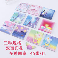 Double-Sided Starry Sky Origami Paper for Kids' Crafts