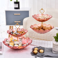 Creative Transparent Multi-layer Fruit Plate Living Room Plastic Fruit Basket European Style Home Coffee Table Desktop Candy Dried Fruit Storage Tray