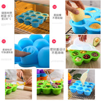 9-Hole Silicone Baby Food Storage Container with Lid, Freezer Tray for Purees, Ice Cubes, and Snacks