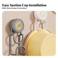 Easy Installation Drill-Effortless Basin Hanger Space Saving Suction Cup Basin Hook Heavy Duty for Families, Homeowners