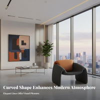 curved-Shaped Couch Curved Shape Upholstered configurable Sofa Luxurious Design business-grade Furnishing for distinguished guests, Adults, Sales Office, Waiting Room, Apartment