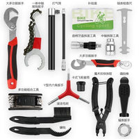Bicycle Repair Tool Kit with Wrench, Tire Pump, and Accessories for Mountain Bikes