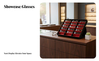 Large Capacity 18-Slot Glasses Box Standing Eyewear Display Case Scratch Protection for Retailers, Closet