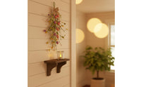 Burlap Easter Egg Swag Handmade Hanging Easter Floral Vine Speckled Eggs for Front Door, Table Centerpiece, Mantel