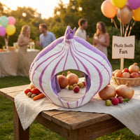 Soft Toy Onion Hat Violet Striped Onion Head Hat Small Tuft Realistic Detailing for Photo Prop