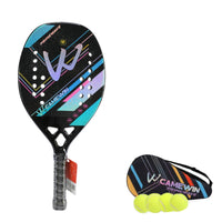 EVA Core Beach Tennis Racquet with Storage Bag Perforated Beach Tennis Racket with Bag Shock-Absorbing Non-Slip for Training