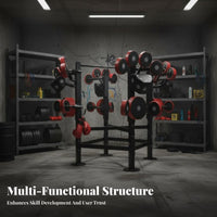 Vertical Boxing Combination 12-Pad Striking Array Striking Pads Freestanding Boxing Target Tree Firm Foam Padding Multi-Pad Punching Stand
