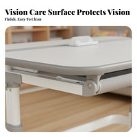 Easy Hand-Crank Adjustment Adjustable Study Desk and Chair Set Tiltable desk surface Adjustable Desk and Chair Set Ergonomic Design children's Furniture Safe long-lasting for Students, Kids, Parents, school assignments, Homeschooling, Bedroom, perusing