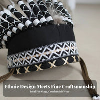 Indian Aesthetic Feather Battle Headdress Natural Feathers Tribal Aesthetic Headpiece Leader Feather Headdress Adjustable Band