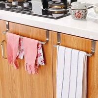 Towel Bar, Strong Suction Cup Kitchen Rack for Dorm Room Students, Stainless Steel Single Bar Rail, Versatile Cupboard Bar Bath Hanger