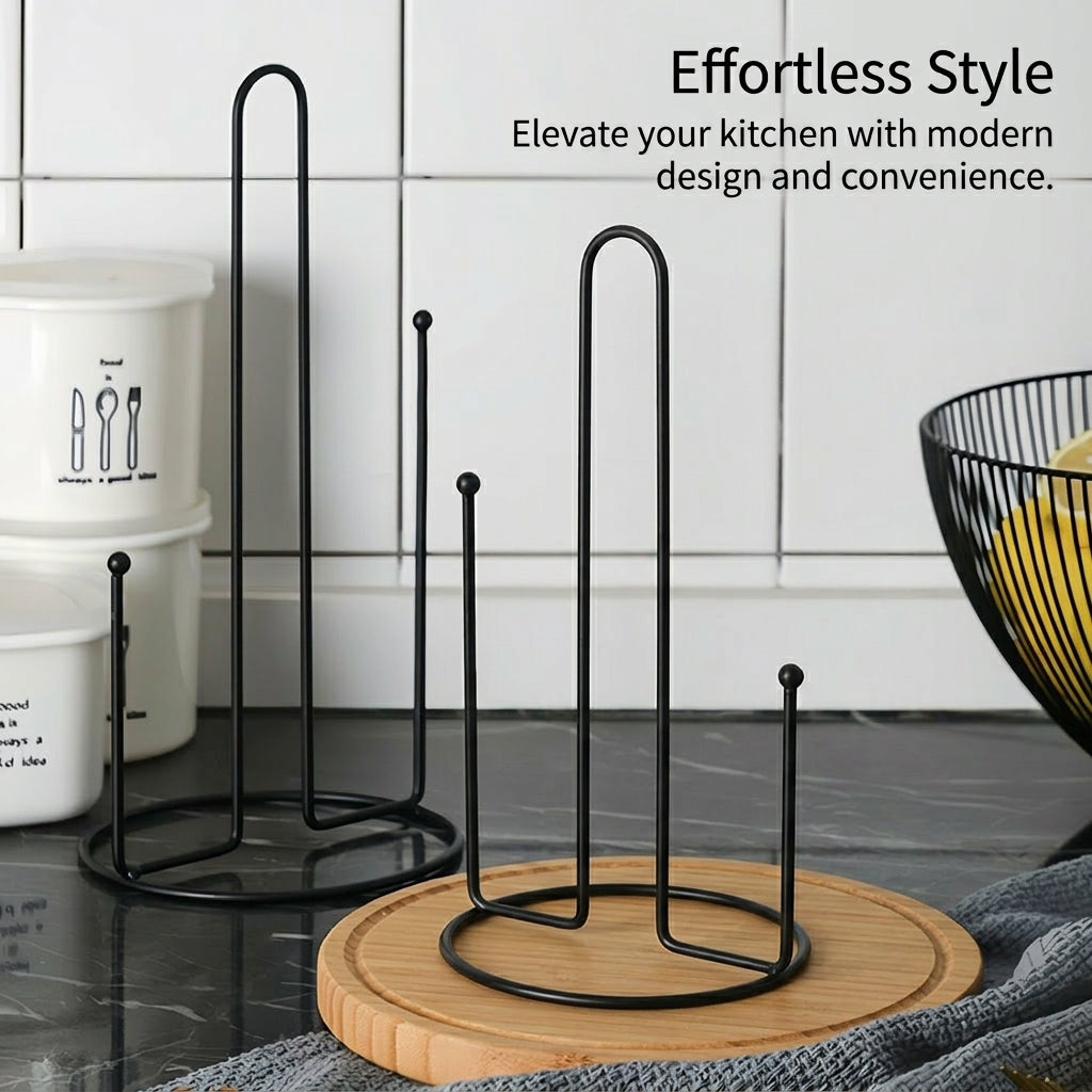 Dining Table and Kitchen Island Paper Towel Holder for Modern Freestanding Iron Roll for Home Cooks