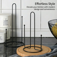 Dining Table and Kitchen Island Paper Towel Holder for Modern Freestanding Iron Roll for Home Cooks