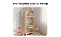 Child-Friendly Design No-Coststanding Childs Armoire Accessible Display House-Shaped Clothes Rack Stable Structure children's Storage Easy Assembly for Toddlers, Babies, Parents, Playroom, Bedroom, Daycare, Kindergarten