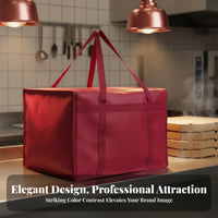 Thermal Insulated Pizza Delivery Bag Insulated Meal Carrier Bag Hot Food Transport for Caterers, Grocery Shopping, Picnic