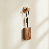 Thunder-Struck Peach Wood Pendant Amulet Ornament Hand-Carved Solid Wood Collectible