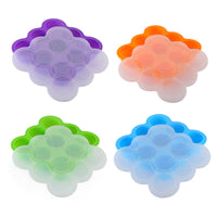 9-Hole Silicone Baby Food Storage Container with Lid, Freezer Tray for Purees, Ice Cubes, and Snacks
