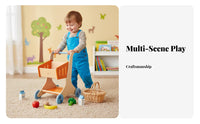 Role-Playing Fun Kids Grocery Shop Playset Develops Social Skills Toy Supermarket Checkout Educational Wooden Grocery Shop Playset Realistic Design for Children, Preschoolers, Toddlers, Playroom, Kindergarten, Preschool, Daycare Center