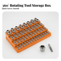 Easy Organization ER32 Collet Storage Box Space Saving Collet Chuck Storage Tray Heavy-Duty Plastic for Machinists, Garage