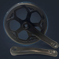 Crankset with Paired-Guard Chainring Chainwheel Strong Crank Arm for City Riding