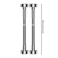 2 Pieces Adjustable Sink Support Rod Stainless Steel Telescopic Support Rod with Round Base Heavy Duty Cargo Bar No-Drill for Homeowners, Renters, Bathroom Washbasin