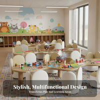 Kids Table and Chair Set Multifunctional Design Kids Study Desk and Chair Multi-Function children's Activity Table for Children, Girls, Daycare