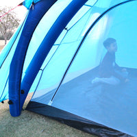 Inflatable 1-Bedroom 1-Living Room Camping Tent, Portable, Easy Setup, Double Layer Outdoor Shelter