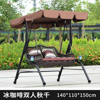 Outdoor Patio Waterproof Sunscreen Multi-person Swing Chair Garden Villa Balcony Double Hanging Chair