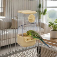 Automatic Bird Feeder and Water Dispenser with Hull Separation and Leak-Proof Design for Parrots