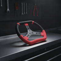 Go Karting Steering WheelsportStyle Steering Wheel with Threethree-Spoke Center Stitched for Builders